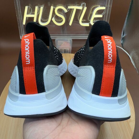 Nike React Phantom Run Flyknit 2 Black Team Orange Men's 10.5 - Picture 6 of 10